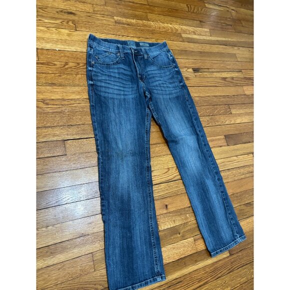 Rock & Republic Mens Straight Leg Jeans Sz 32x32 Blue Dark Wash Stretch Denim - Picture 3 of 7